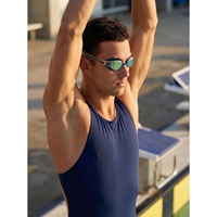 Lunettes de natation pour adultes et jeunes, compétition, fitness, vision large, verres avec revêtement miroir, anti-buée, protection UV