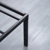Cadre de lit en fer réglable et rotatif, durable, en acier, extensible, pliable, portable, pour chambre à coucher, maison, appartement, hôtel, école, assemblé