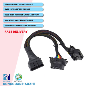 9ピントラックプラグ診断テストケーブルJ1939-9pinオープンワイヤPTFE断熱材付き電子自動車機械用途 - Product Image 1
