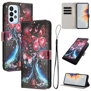 Funda de teléfono con Tapa de cuero pintado para Samsung A73 A53 A33 A72 A52 A51 4G A71 5G A70S A50S A30S funda de teléfono con billetera magnética híbrida - Product Image 5