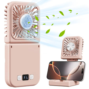Mini ventilateur portable haute vitesse, le meilleur cadeau, avec compresse froide, pliable, à suspendre au cou, rechargeable, batterie 7000 mAh, idéal pour l'extérieur - Product Image 3
