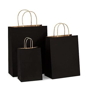 Bolsas de Papel Kraft con Asas Marrones Recicladas Ecológicas con Logotipo Personalizado, Bolsas de Embalaje de Lujo para Comida para Llevar y Regalos/Manualidades - Product Image 5