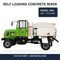 Camion malaxeur à béton électrique 6m3 à chargement automatique et transmission hydraulique pour la construction résidentielle