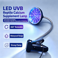 Lampe chauffante LED UVB pour reptiles, spectre complet, avec support rotatif à 360° °   Pince rotative étanche pour tortue, lézard, dragon barbu