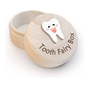 Trẻ em bằng gỗ bé răng lưu trữ hộp khắc Bộ sưu tập tưởng niệm sữa răng hộp - Product Image 6