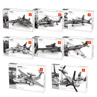 WANGE4001-5006 Modelo de Avión Helicóptero de Combate 1:32 Juguete Educativo de Construcción Bloques de Construcción ABS 688 Piezas para Niños