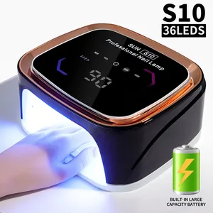 Rechargeable Nail Art Lamp Professional 36 LED UV Dryer for Gel Nail Polish, Fast Nail Dryer <b>with</b> 4 <b>Timers</b> for Salon and Home - Product Image 1