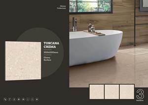 Carreaux de porcelaine brillants 1000x1000 | Carreaux de sol muraux haut de gamme grand format 100x100 | Collection de qualité d'exportation élégante et durable - Product Image 4