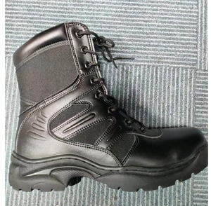 HBB601 Botas Tácticas de Cuero Negro de 9 Pulgadas para Personal de Seguridad y Rescate de Malasia - Product Image 2