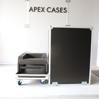 APEX CASES OEM Système audio avec couvercle renforcé, Flight case professionnel robuste en stratifié alvéolé pour enceintes de scène DJ