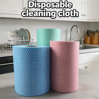 Rouleau de chiffons de nettoyage non tissés jetables, haute absorption et élimination rapide des taches