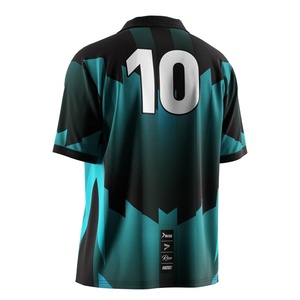 Camiseta de Fútbol Personalizada con Cuello Polo en V, con Inserciones que Controlan la Humedad, Tejido de Secado Rápido y Corte Ajustado para el Día del Partido - Product Image 6