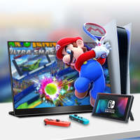 Produsen 16 inci QLED 2.5K ekspansi komputer logam hitam dengan USB tipe-c untuk layar game laptop seluler Monitor portabel