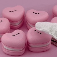 Jouet anti-stress en forme de macaron en 3D imprimé, pratique à emporter, porte-clés, mignon, rose, jouet anti-stress à presser pour enfants et adultes