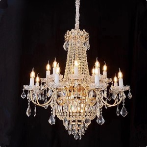 Lámpara de Araña de Cristal Estilo Europeo para Salas de Estar con Techos Altos, Lujosa y Elegante, Adecuada para Escaleras de Dúplex, Vestíbulos de Hotel - Product Image 3