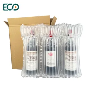 Low MOQ Eco Friendly Wine Airbag Air Filling Material Plastic Wrap Packaging Air Column Pack for Wine Bottle