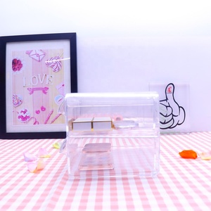 Acryl <span class=keywords><strong>2</strong></span> Schubladen Kosmetik Bilden Organizer Klar Kunststoff ätherisches öl lagerung <span class=keywords><strong>box</strong></span> - Product Image 5