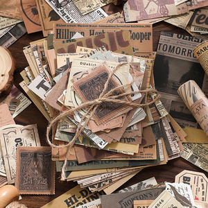 Simno 100pcs复古剪贴簿纸日记剪贴簿用品套件美学装饰工艺纸 - Product Image 3