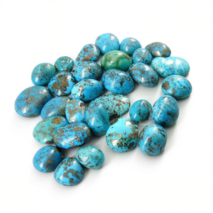 Turquesa Natural Azul Fantasía, Piedra Suelta Pulida a Mano, Cabujón para Fabricación de Joyería, Suministros al por Mayor - Product Image 1