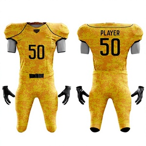 Tenues de football américain imprimées par transfert thermique, très vendues, haute qualité, 100 % polyester, kits de football à séchage rapide et respirants - Product Image 1