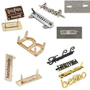 Lettres d'artisanat multicolores personnalisées de haute qualité, logo, enseignes en alliage, étiquettes en métal pour vêtements à coudre faits à la main, accessoires de vêtements - Product Image 5