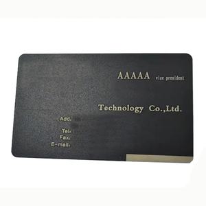 Come richiesta del cliente su misura nero biglietto da visita di metallo - Product Image 2