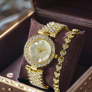 Relojes de pulsera al por mayor pequeña esfera minimalista reloj de pulsera de lujo para mujeres regalo descuento reloj conjunto - Product Image 1