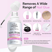 BORN PRETTY Dissolvant pour faux ongles 50ml Grande Capacité Hypoallergénique avec Vitamine E Sans Acétone Sans Résidus