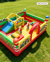 Château gonflable Fun City en PVC de 0,55 mm, aire de jeux gonflable multi-activités pour la location d'événements