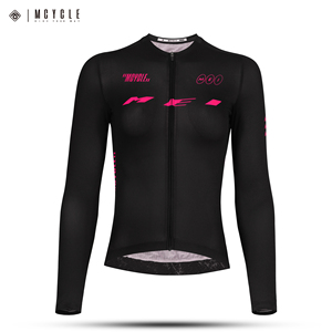 Maillot de cyclisme à manches longues pour femme, séchage rapide, en spandex/polyester, respirant, vêtements de sport personnalisés, grandes tailles - Product Image 3