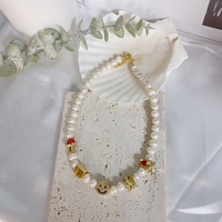 Mode femme bijoux perle perles tasse argent sac sourire caméra champignon pendentifs collier bijoux pour femmes hommes accessoires