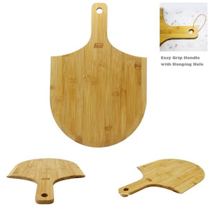 Plateau à pizza en bambou 43 cm, planche à découper en bois massif, plateau de table pour usage en cuisine, durable - Product Image 5