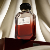 Flacon de parfum de luxe en verre octogonal à facettes avec logo personnalisé, pulvérisateur à sertir et capuchon côtelé rond pour emballage de parfum