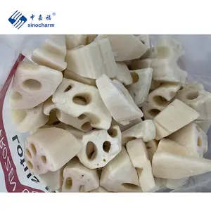 Sinocharm Frozen Vegetable HACCP Supplier IQF Frozen Lotus Root Chunk in China