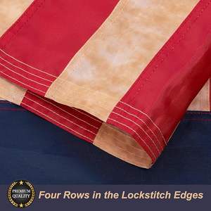 1776 американский флаг Betsy Ross 3x5 футов, окрашенный в чай винтажный флаг США с 13 звездами, сверхмощный открытый вышитый полиэстер - Product Image 5