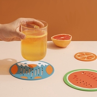 Sous-verres classiques en plastique souple imprimés sur mesure avec logo, vente en gros, prix d'usine
