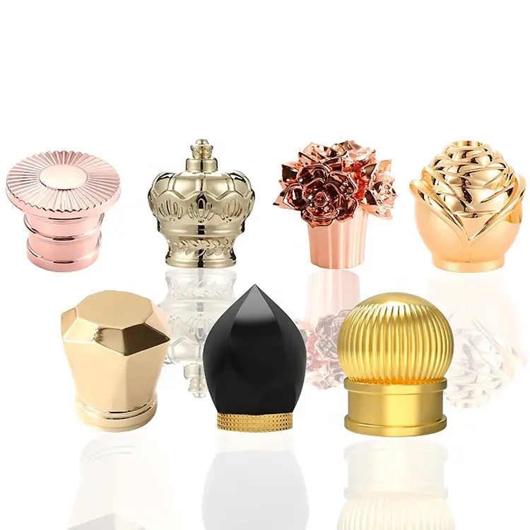 Benutzer definiertes Logo Parfüm Flaschen abdeckung Luxus Metall Parfüm Deckel 15mm Zink legierung Zamac Parfüm Flaschen verschluss