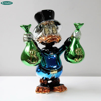À vendre : Sculpture de canard milliardaire en chrome Pop Art moderne de 40 cm