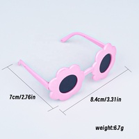 18 pouces poupée salon accessoires pour poupées lunettes en forme de tournesol lunettes de décoration pour animaux de compagnie jouet poupée lunettes de soleil