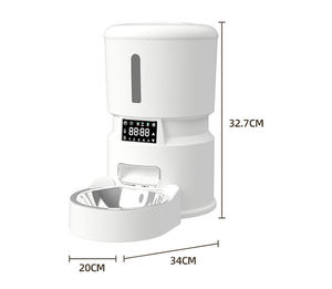Comedero Automático Inteligente para Mascotas de 4L de Gran Capacidad, Dispensador de Comida Programable con Pantalla LCD para Perros y <span class=keywords><strong>Gatos</strong></span> - Product Image 5
