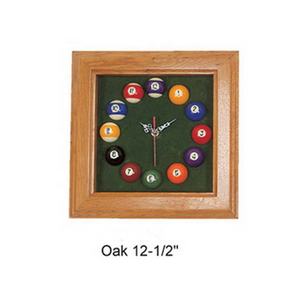 Triangle/Diamond Shape Wooden Billiard Ball Pattern <strong>Clock</strong> - Product Image 5