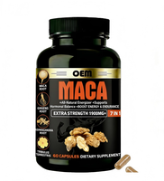Capsules d'énergie Maca Man Power pour hommes adultes Ashwagandha & Ginseng Complément alimentaire naturel 60 capsules