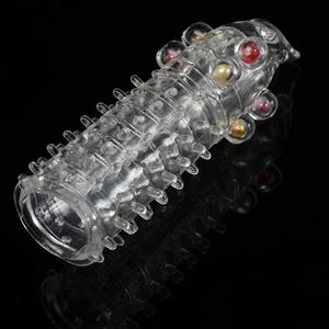 Manchon de pénis en cristal, préservatif sexy, extenseur, préservatif en TPE souple pour homme, pour l'agrandissement du pénis - Product Image 3