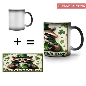 Mug en céramique noir givré de 11 oz pour sublimation, tasse activée par la chaleur pour Thanksgiving, approvisionnement en gros - Product Image 4