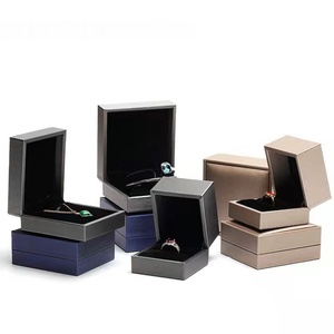 Manufacturers Leatherette Paper Bulk Jewelry <b>Gift</b> Packaging Box Without logo Ring <b>Earring</b> Bangle Necklace Case Red Jewelry <b>Boxes</b> - Product Image 1