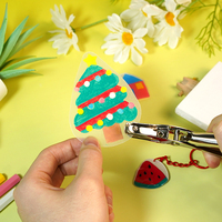 Kit de Manualidades para Niños, Plástico Termoencogible para Hacer Adornos, Proyecto de Joyería DIY, Juguete de Aprendizaje de Motricidad Fina para Niños de 5 a 7 Años