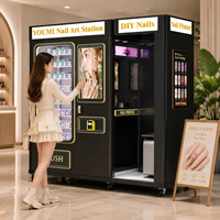 Máquina expendedora de impresoras de uñas de autoservicio con gestión remota en la nube y enlace multi-gabinete para servicio sin colas