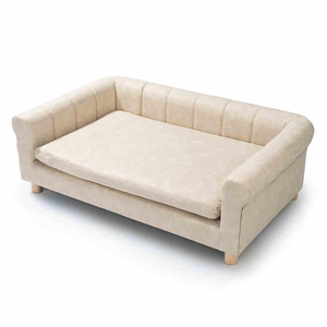 Holz-Haustierbett für Große Hunde & Katzen, Abnehmbares Waschbares Erhöhtes Hundebett mit Holzrahmen, Ganzjahres-Haustierbett - Product Image 1