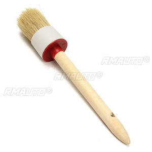 Juego de cepillos de cerdas naturales de jabalí para detallado de coches, kit de cepillos de limpieza de coches con cerdas suaves, accesorio exterior para lavado de neumáticos, ruedas y salpicaderos de automóviles. - Product Image 6