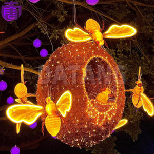 Iluminación LED para jardín con forma de colmena, luz nocturna navideña 3D para decoración de parques y fiestas. - Product Image 2